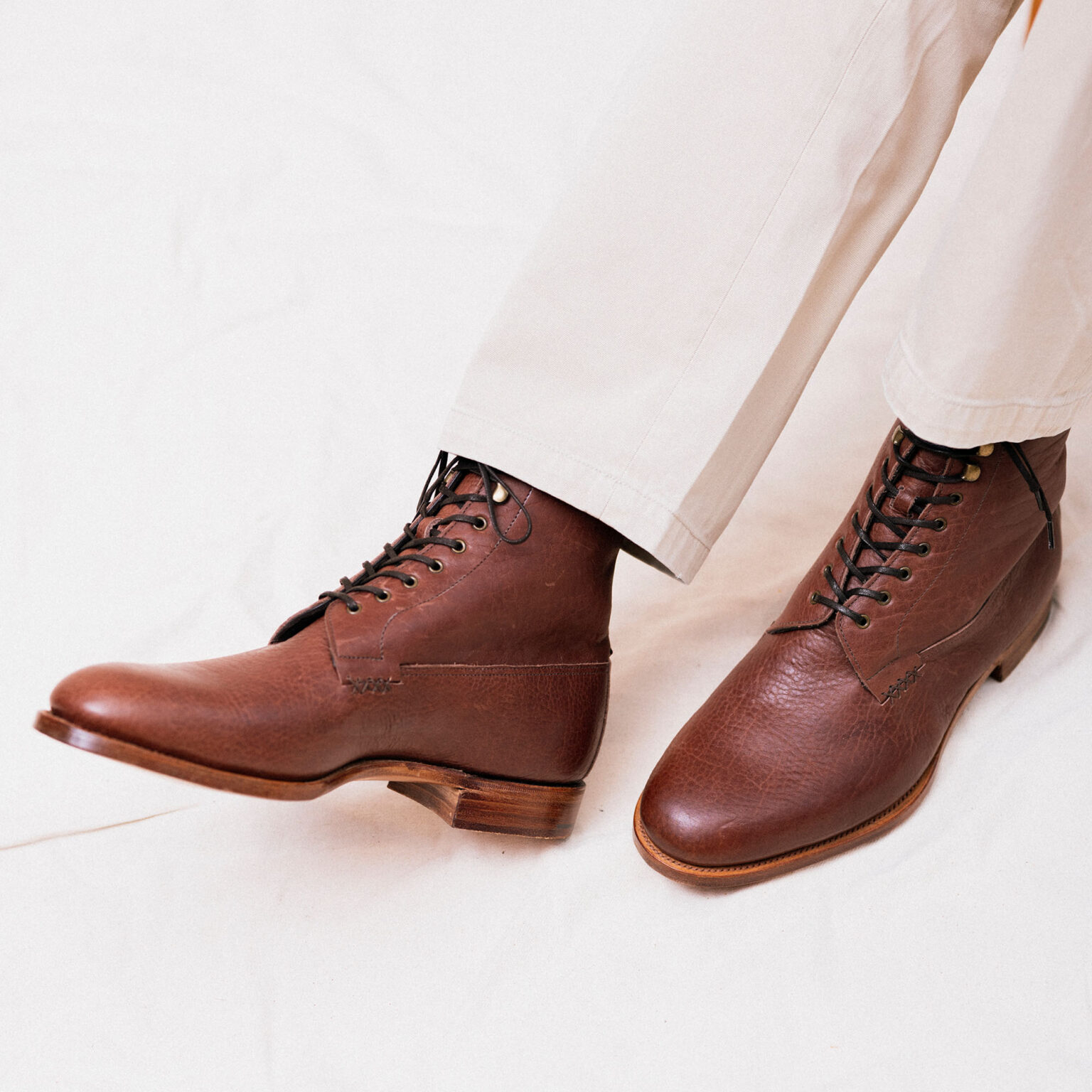 Daneville 'Komrade' WWI Boot in Brown Horween Veg Tanned Bison