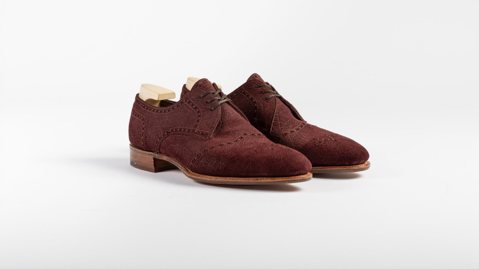 Newport Three Eyelet Gibson in Nordic Red CF Stead Janus Calf