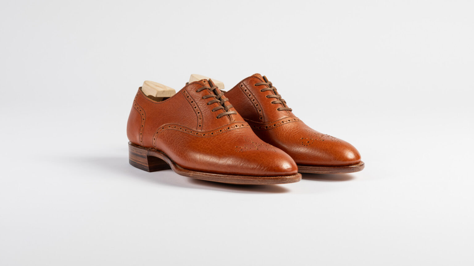 Redbourne Five Eyelet Oxford in Tan Horween Veg Tan Bison