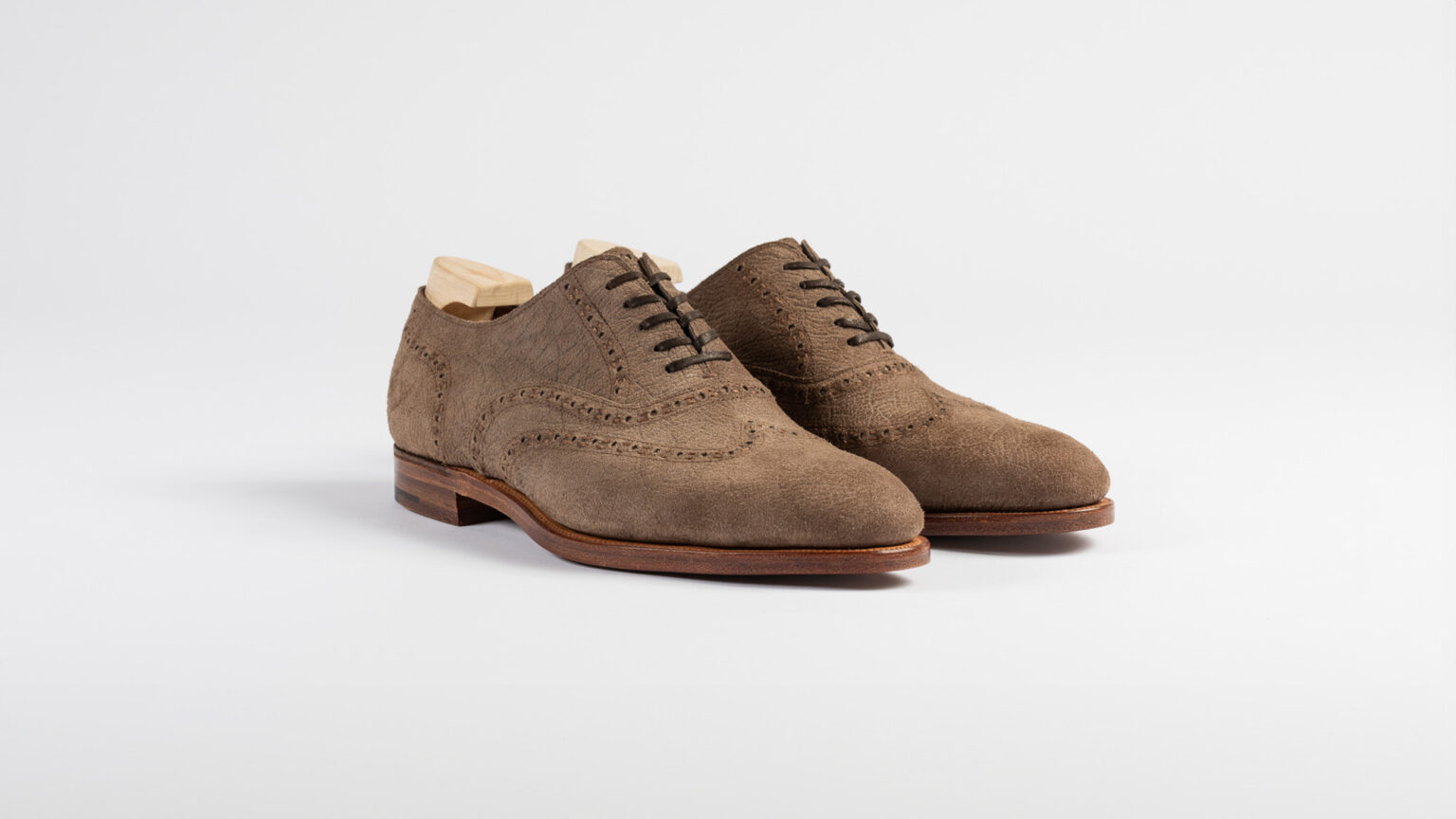 Redbourne Five Eyelet Oxford in Fog CF Stead Janus Calf