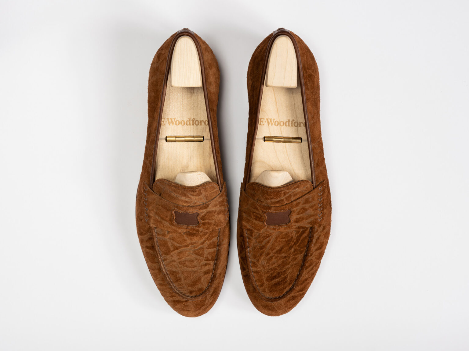 Aerial view of Watling Penny Loafer in Dark Chestnut CF Stead Janus Calf