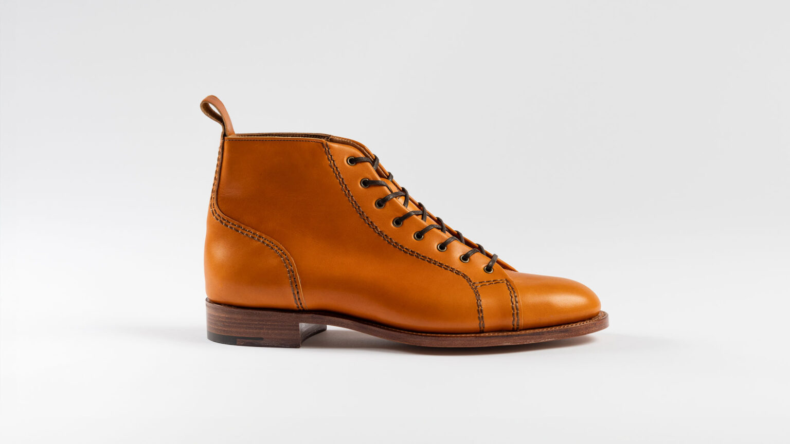 Side view of Woburn Monkey Boot in London Tan J & FJ Baker English Calf